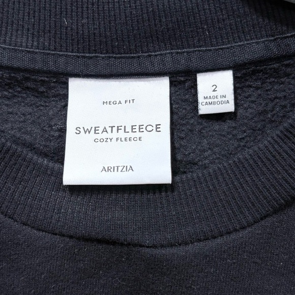 Aritzia Cozy Fleece Mega Cropped Crew Sweatshirt - Picture 2 of 4